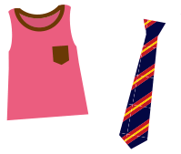 シャツやネクタイ